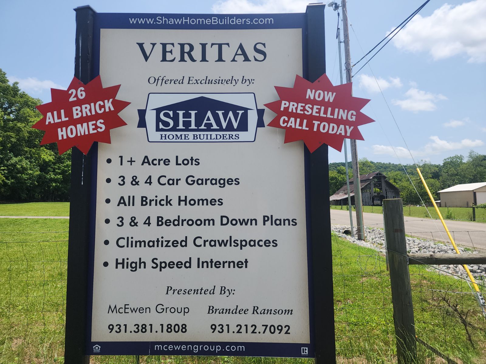 Veritas Subdivision Sign